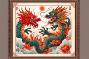 属龙进门挂画，祥瑞入宅，龙韵生辉