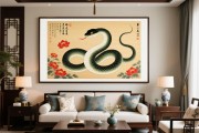 属蛇人客厅挂画第一名，灵蛇盘绕，福运自来—详解灵蛇献瑞图的文化内涵与家居风水妙用