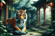 梦境与现实的交错，家中院子的老虎