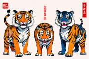属虎最厉害三个摆件，助你虎虎生威，运势亨通