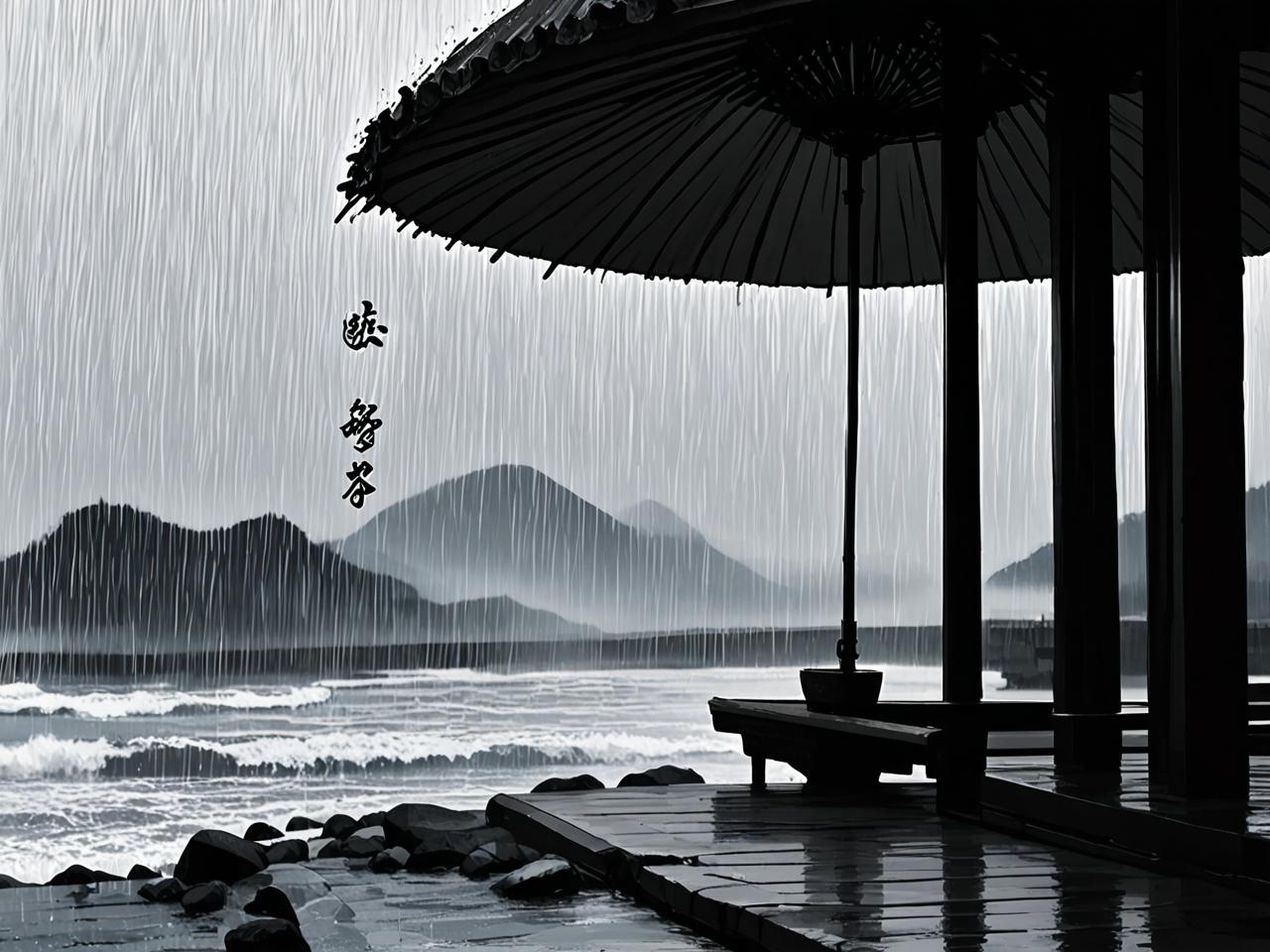 雨幕低垂，梦中的暴雨与心灵深处的潮涌