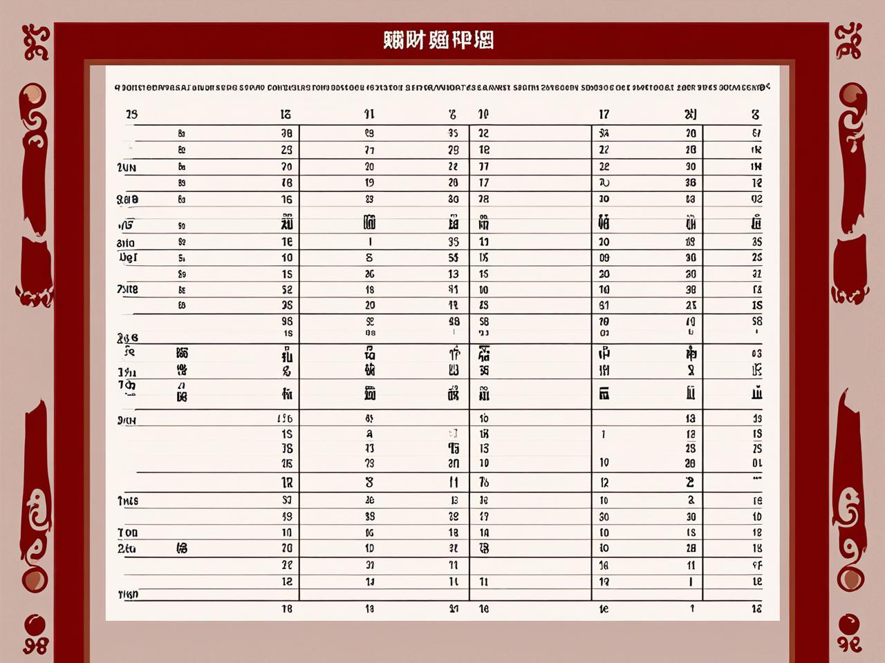 八字偏财正财查询表，解读财富密码与运势走向