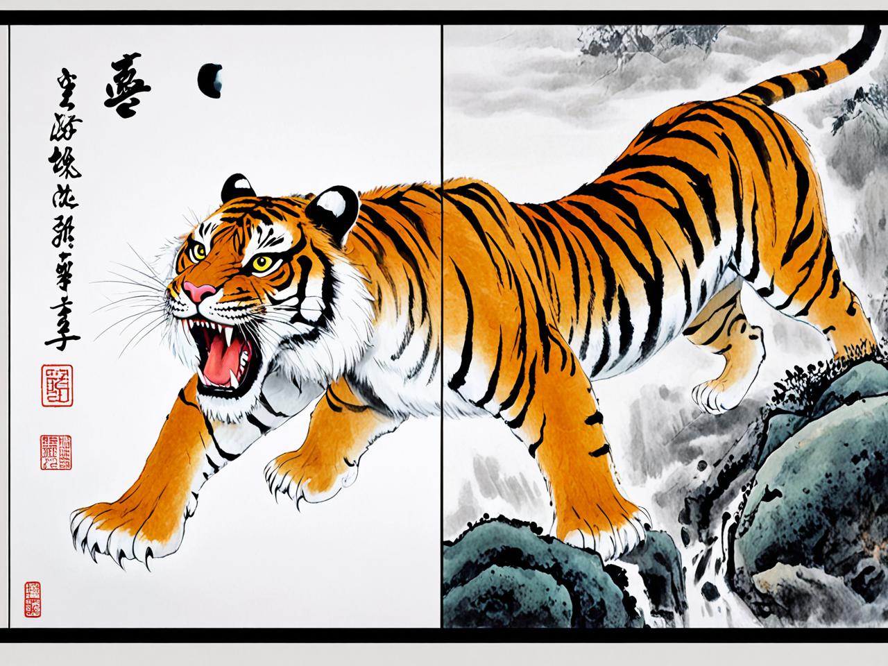 属虎人最好的三幅画，艺术中的力量、勇气与智慧