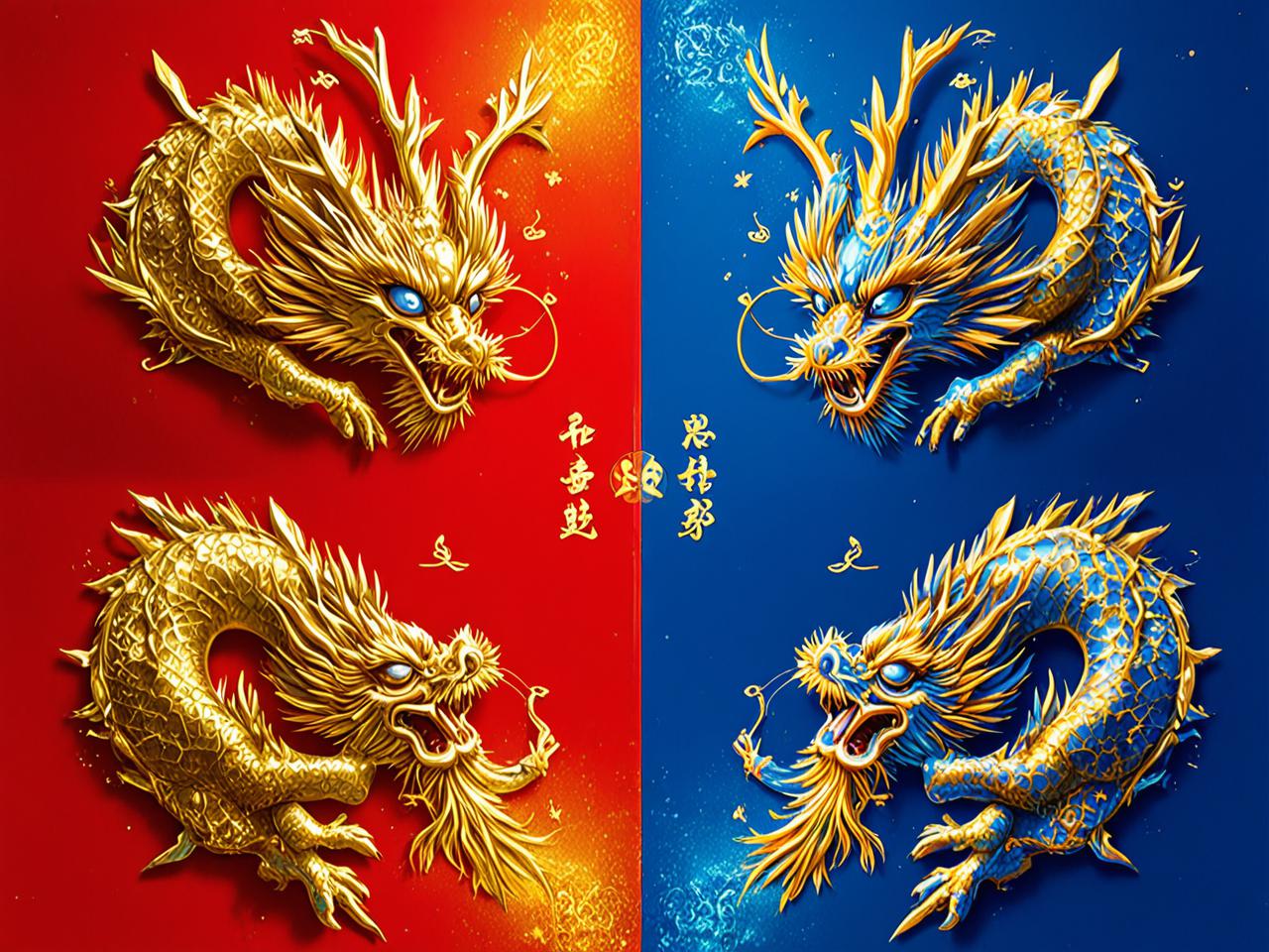 龙最旺三个颜色，红、金、蓝的文化密码
