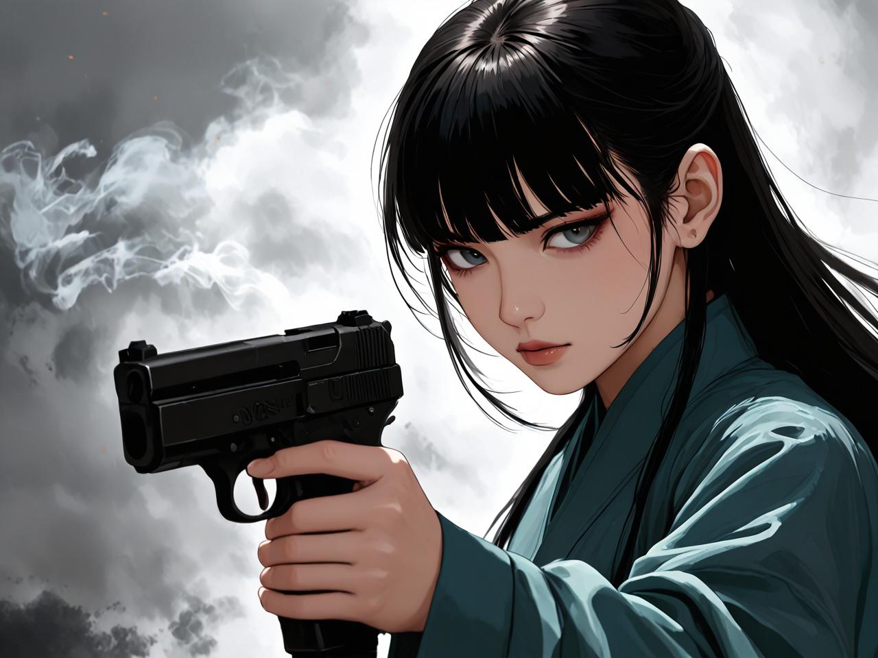 梦境硝烟，一个女人持枪的战争幻象