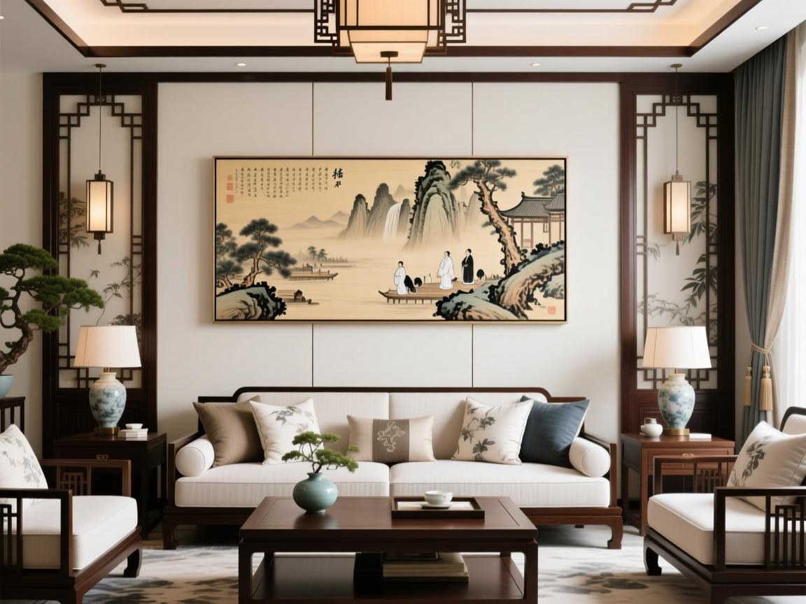 客厅装饰新主张，如何选择一幅大气挂画，提升家的艺术格调