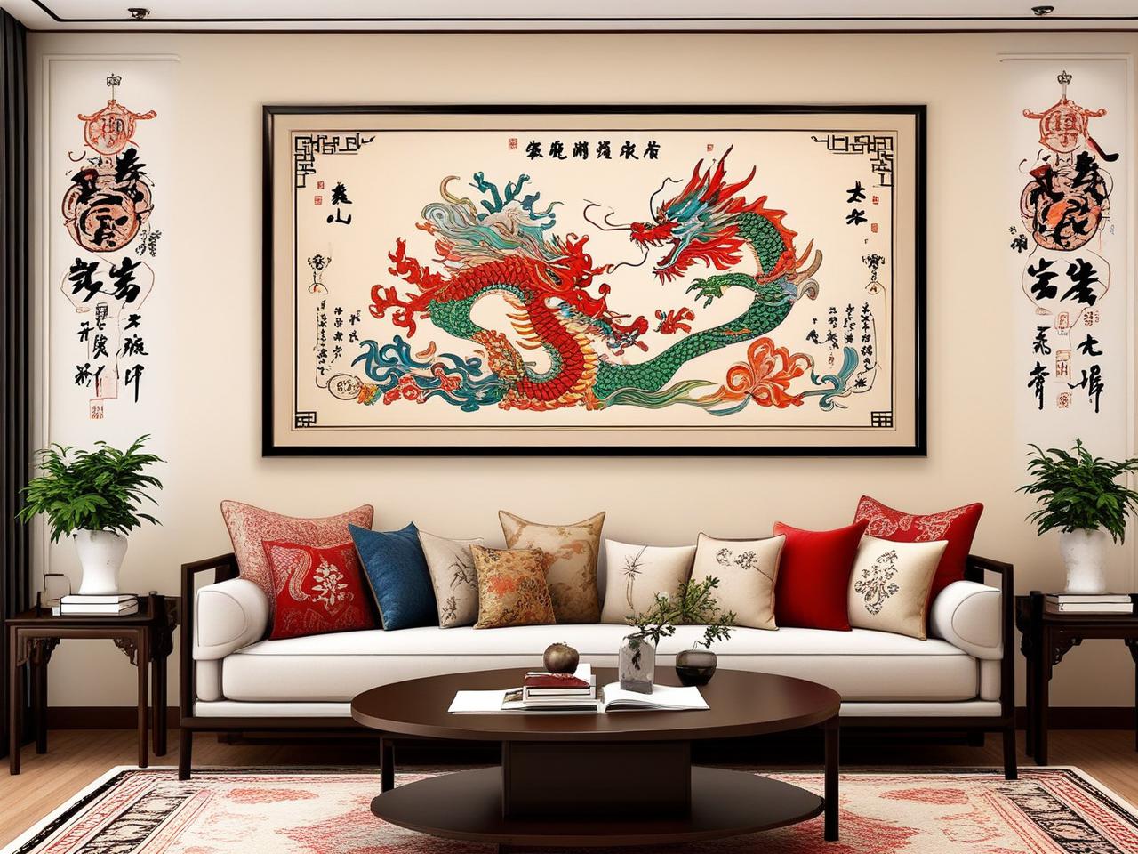 属龙的客厅挂什么画好？打造祥瑞满堂的家居风水布局