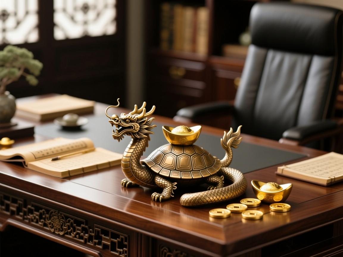 属蛇办公桌放一物最旺，铜龙龟，助你转运招财