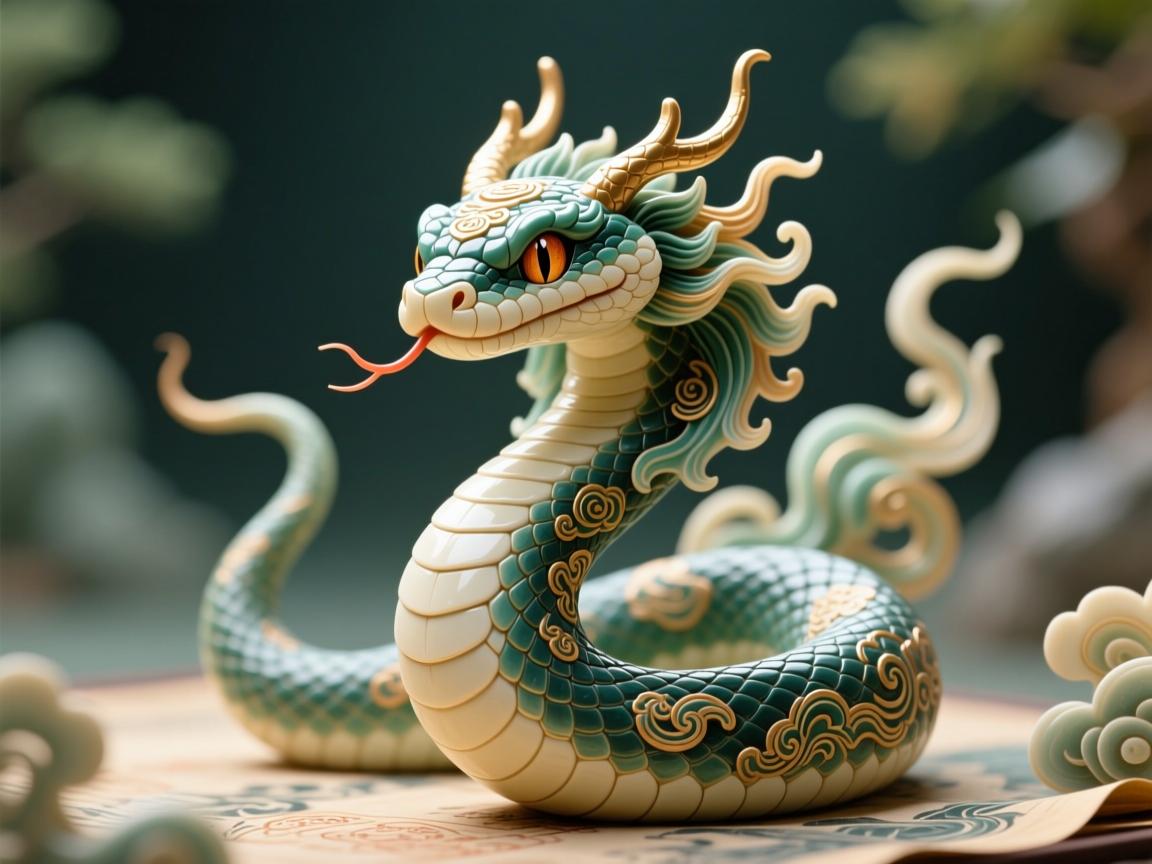 蛇的吉祥物第一名，灵性、智慧与祥瑞的千年象征