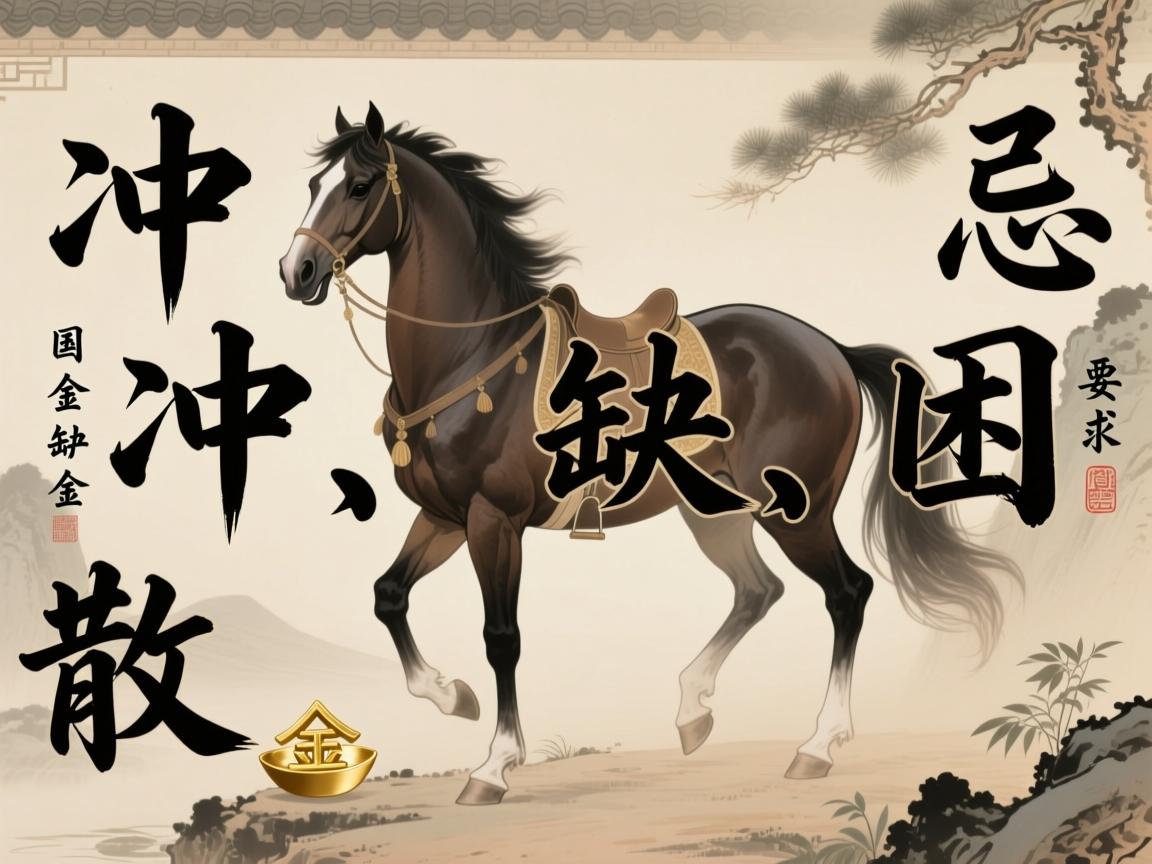 属马缺金最忌讳三个字，冲、散、困