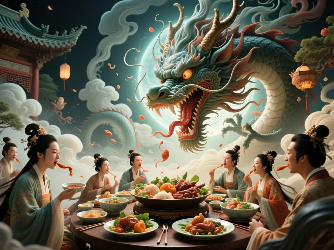 梦中饕餮,舌尖游走于意识边界的奇幻之旅 梦中饕餮,舌尖游走于意识边界的奇幻之旅