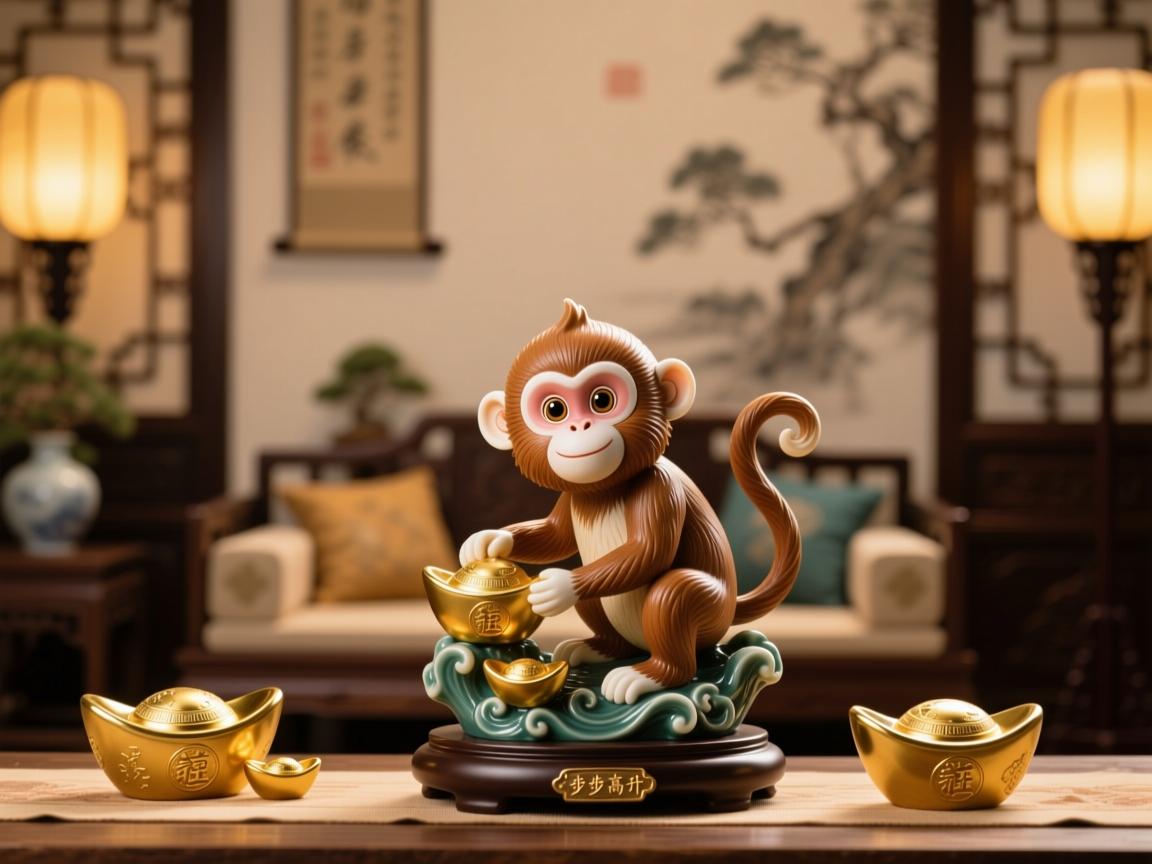 生肖猴家中旺运布局指南，巧选摆件，助您机智灵动、步步高升