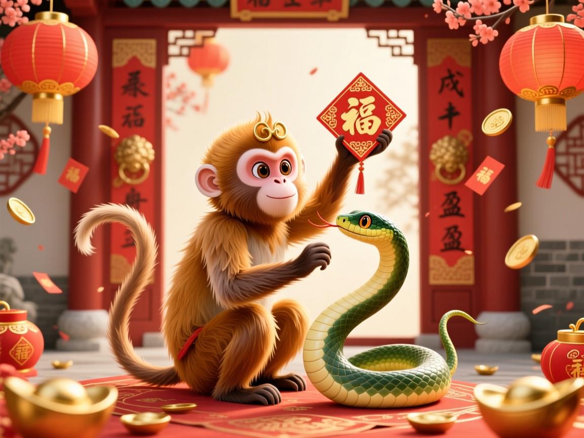 金猴辞旧岁,灵猴报新春—2025乙巳蛇年话1968戊申猴的喜事盈门 金猴辞旧岁,灵猴报新春—2025乙巳蛇年话1968戊申猴的喜事盈门