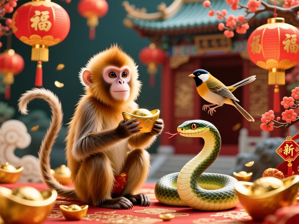金猴辞旧岁，灵雀报新禧，2025乙巳蛇年里的六八猴喜事展望