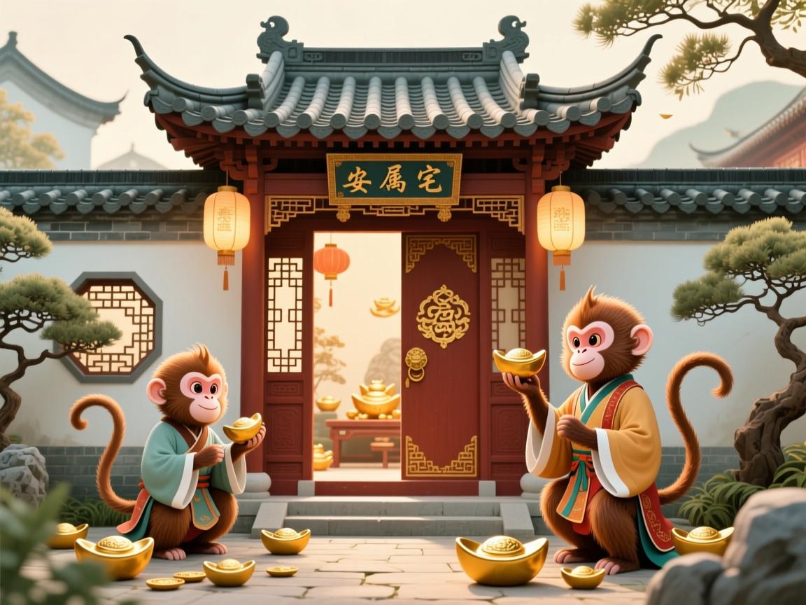 灵猴安宅，祥瑞盈门，属猴者镇宅开运布局指南