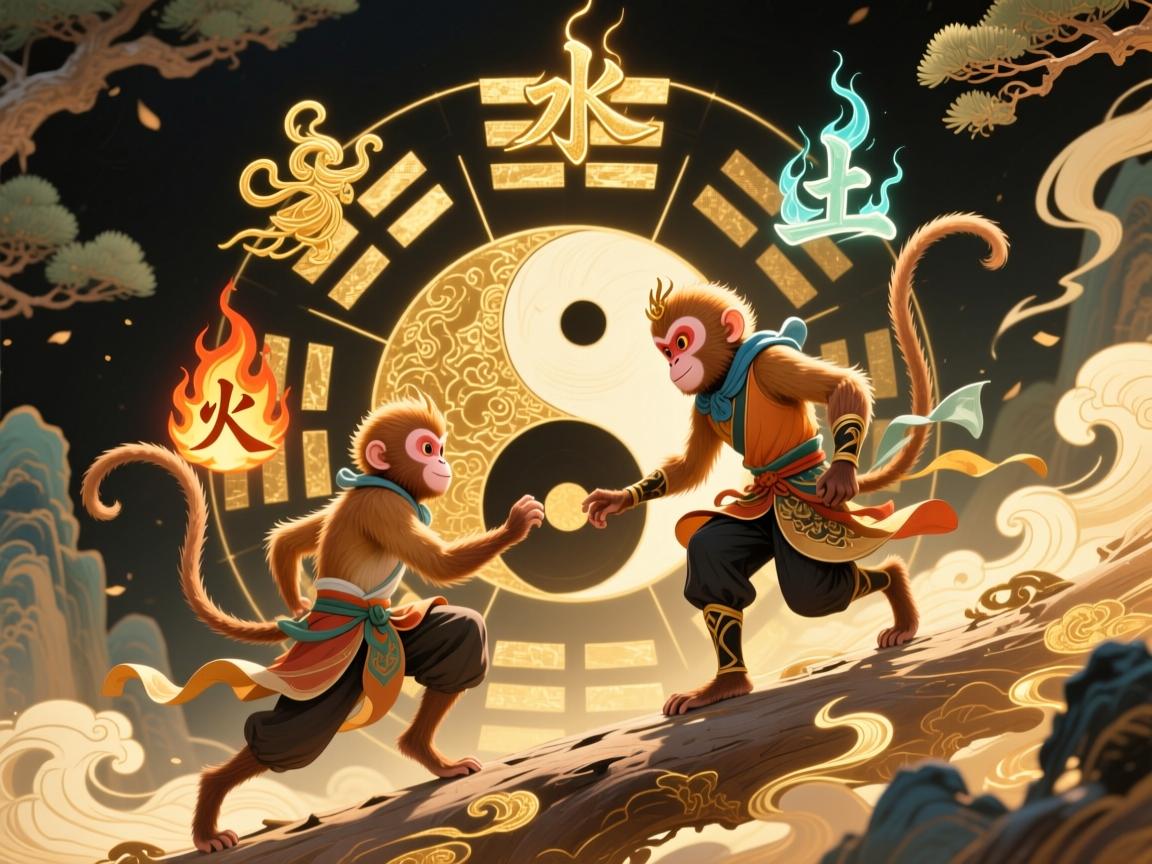 金木水火土,猴行天下各不同—深度解析属猴人的五行属性与命运轨迹 金木水火土,猴行天下各不同—深度解析属猴人的五行属性与命运轨迹