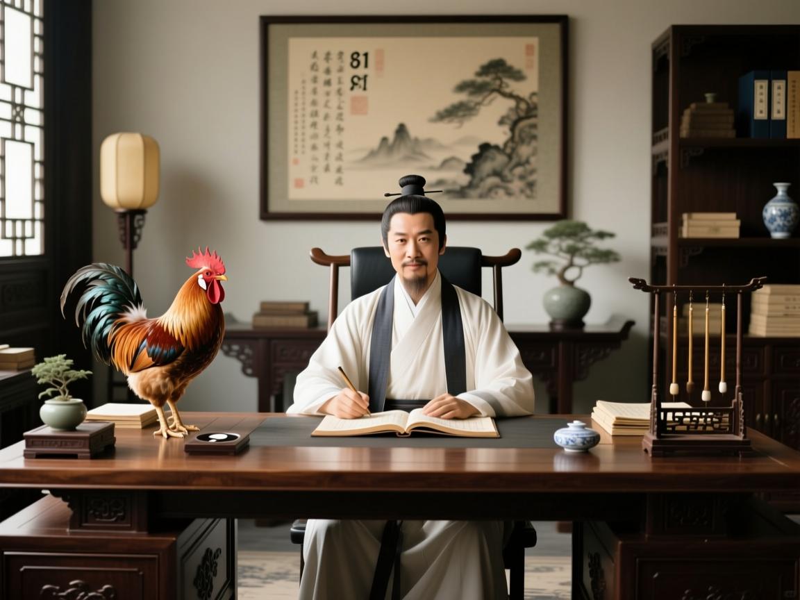 81年属鸡者，办公桌坐西朝东，顺应风水，引动事业晨鸣之势