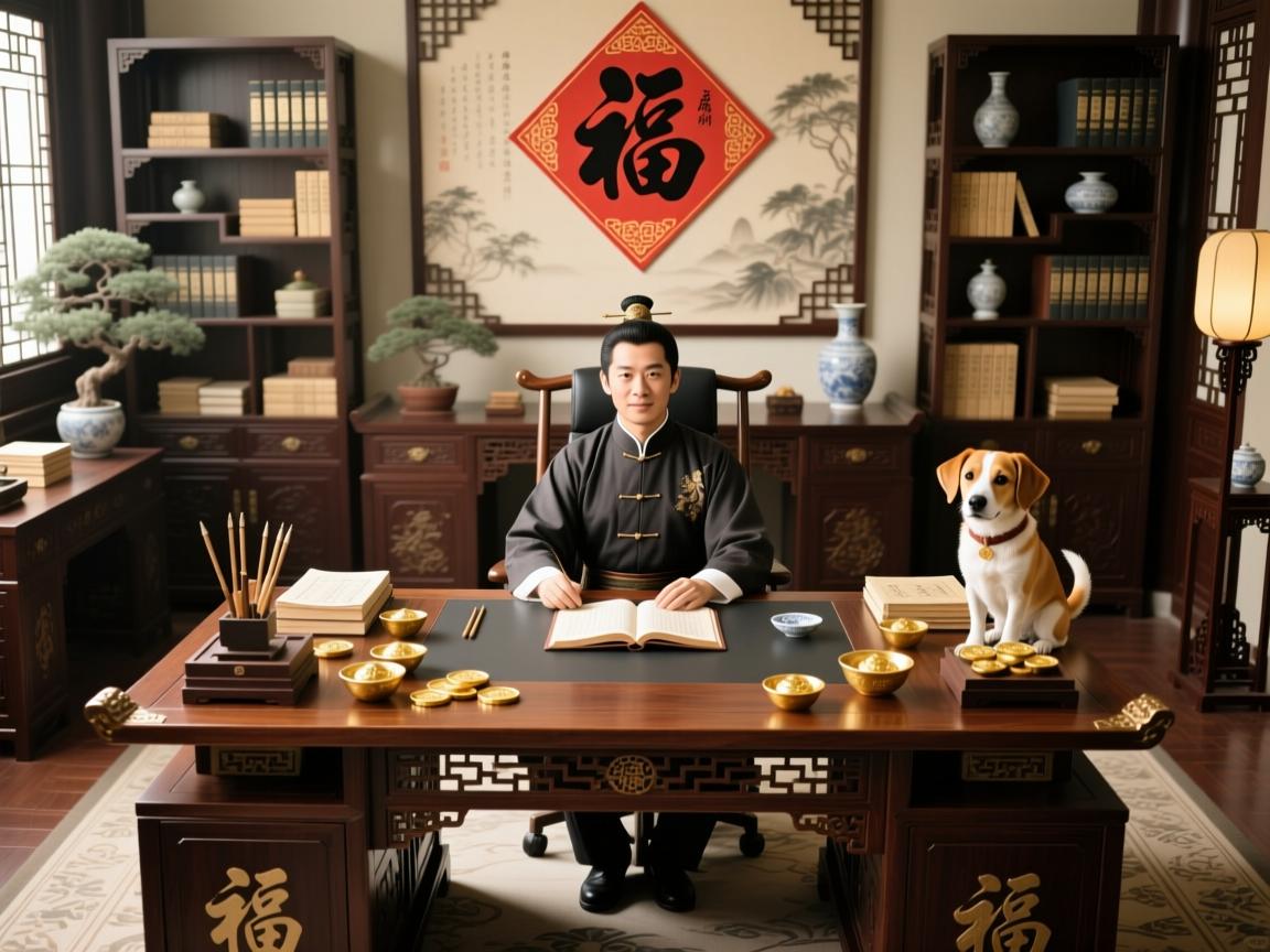 戌狗纳福，方位生财，属狗人办公桌朝向布局全攻略