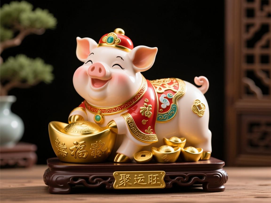 属猪人永远最旺的摆件，聚财纳福，鸿运长存