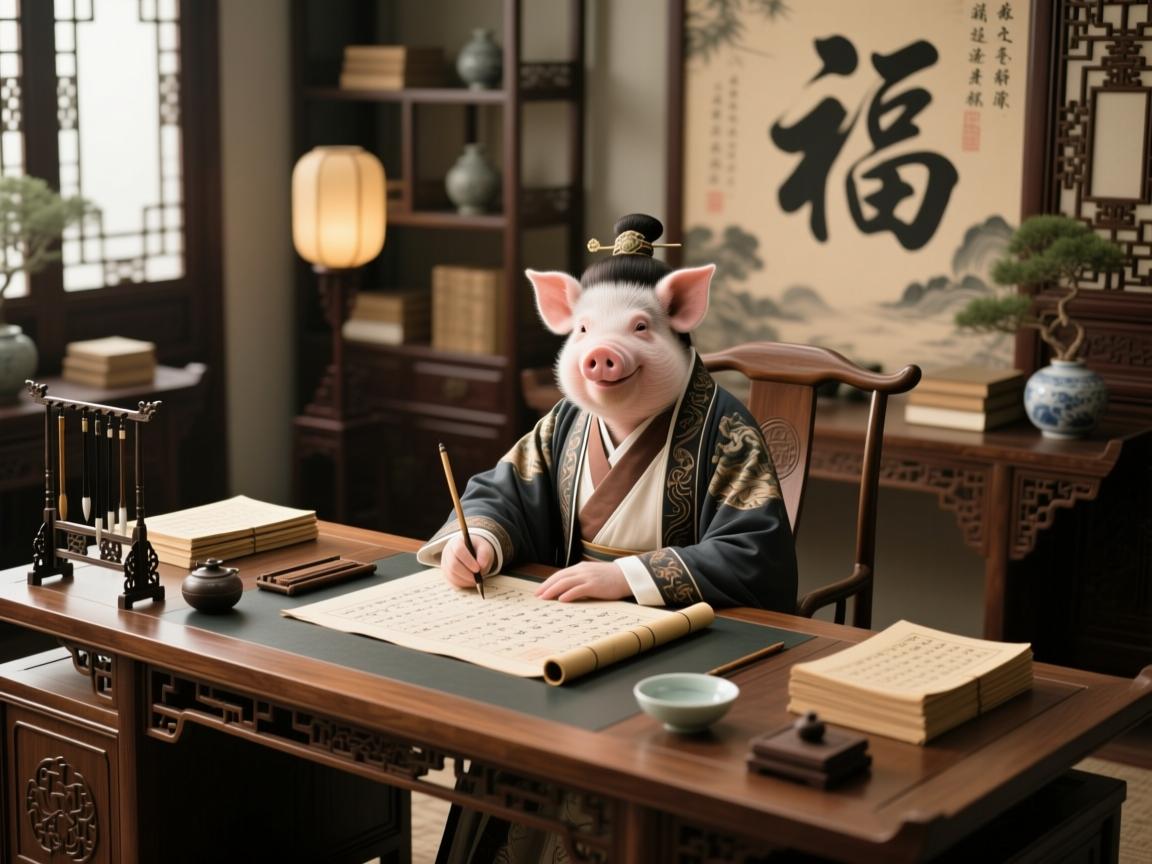 属猪之人办公桌坐向全解析，藏风聚气，福运自临