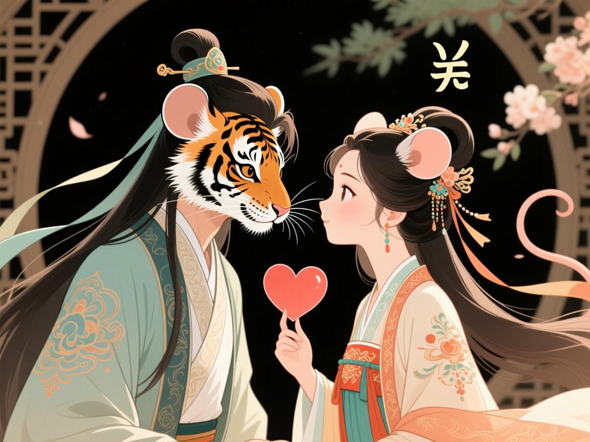 鼠虎姻缘探秘，相冲还是相生？从生肖配对看爱情哲学