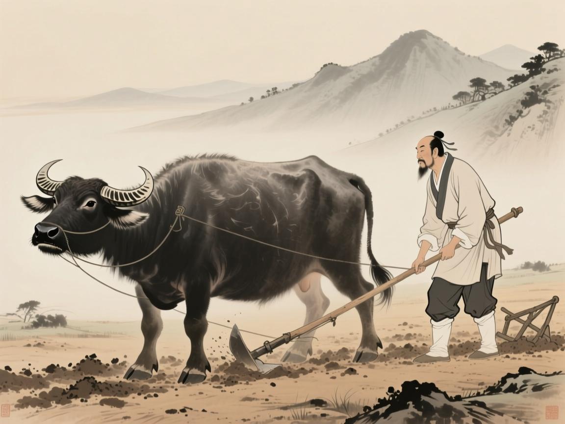 牛的贵人第一名，沉默的土地与坚韧的耕耘者